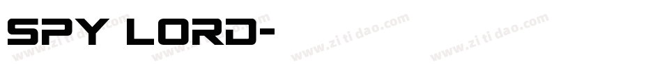 Spy Lord字体转换